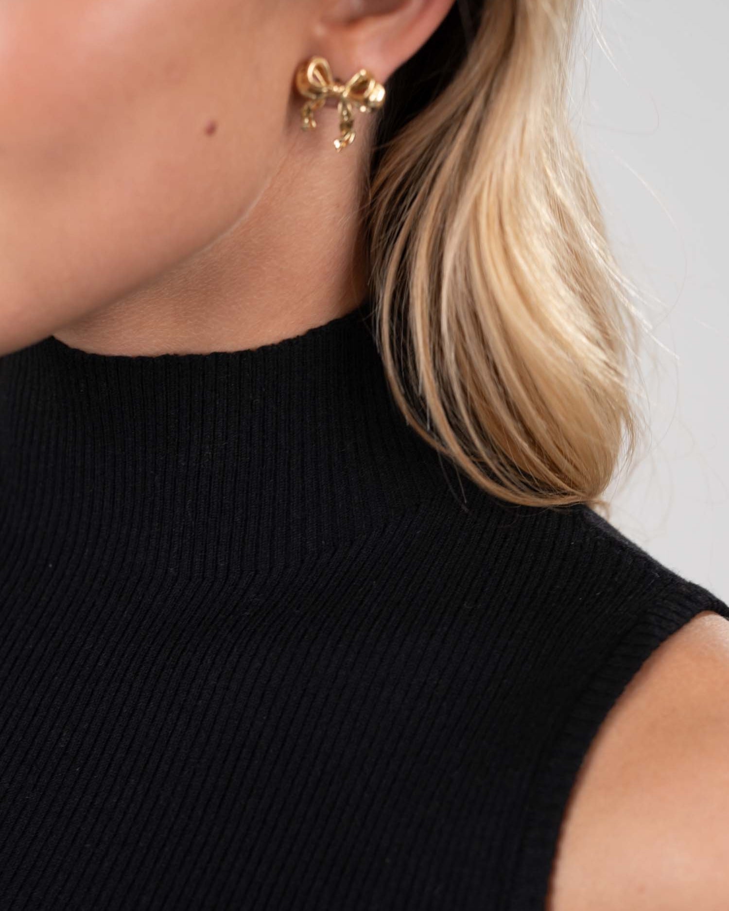 Highneck knitted Top Sort | Skagen - clothing.dk